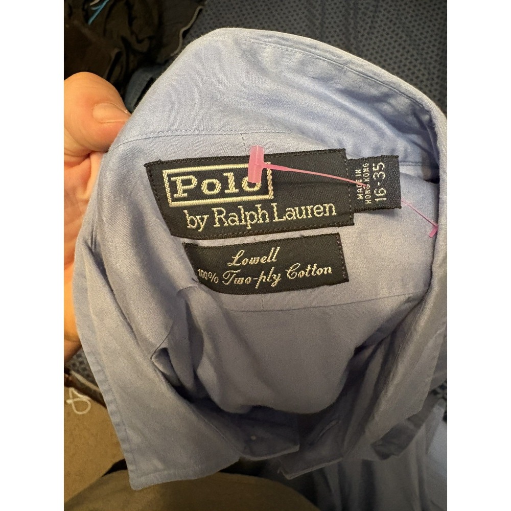 Polo Ralph Lauren Mens Lowell Blue Button Down Shirt 16-35 - Picture 3 of 3